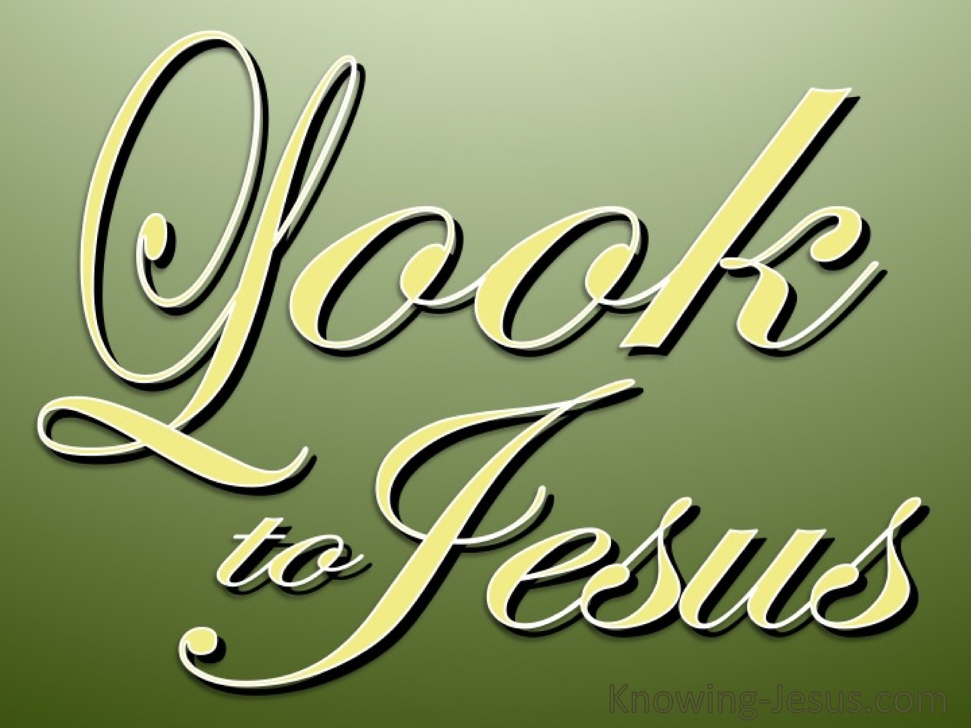 Hebrews 12:2 Look to Jesus (green)